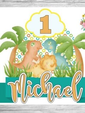 DINOSAUR CAKE TOPPER 3D l PERSONALIZED ASSEMBLED